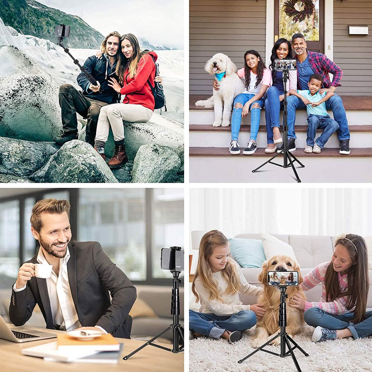 UBeesize 51" Extendable Tripod Stand with Bluetooth Remote