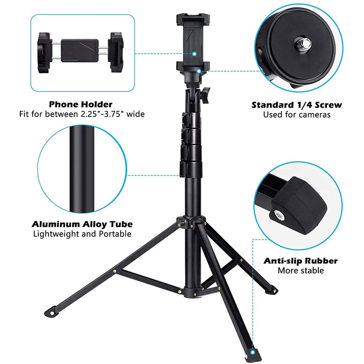 UBeesize 51" Extendable Tripod Stand with Bluetooth Remote