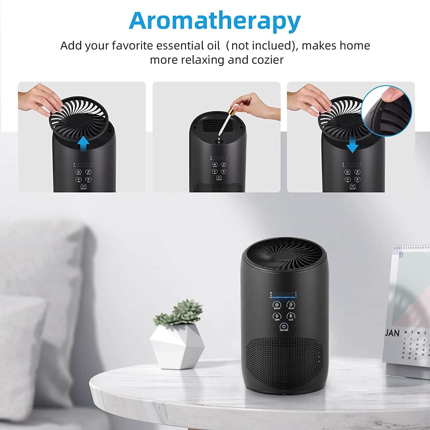 Ultra Quiet HEPA Air Purifier for Home Bedroom