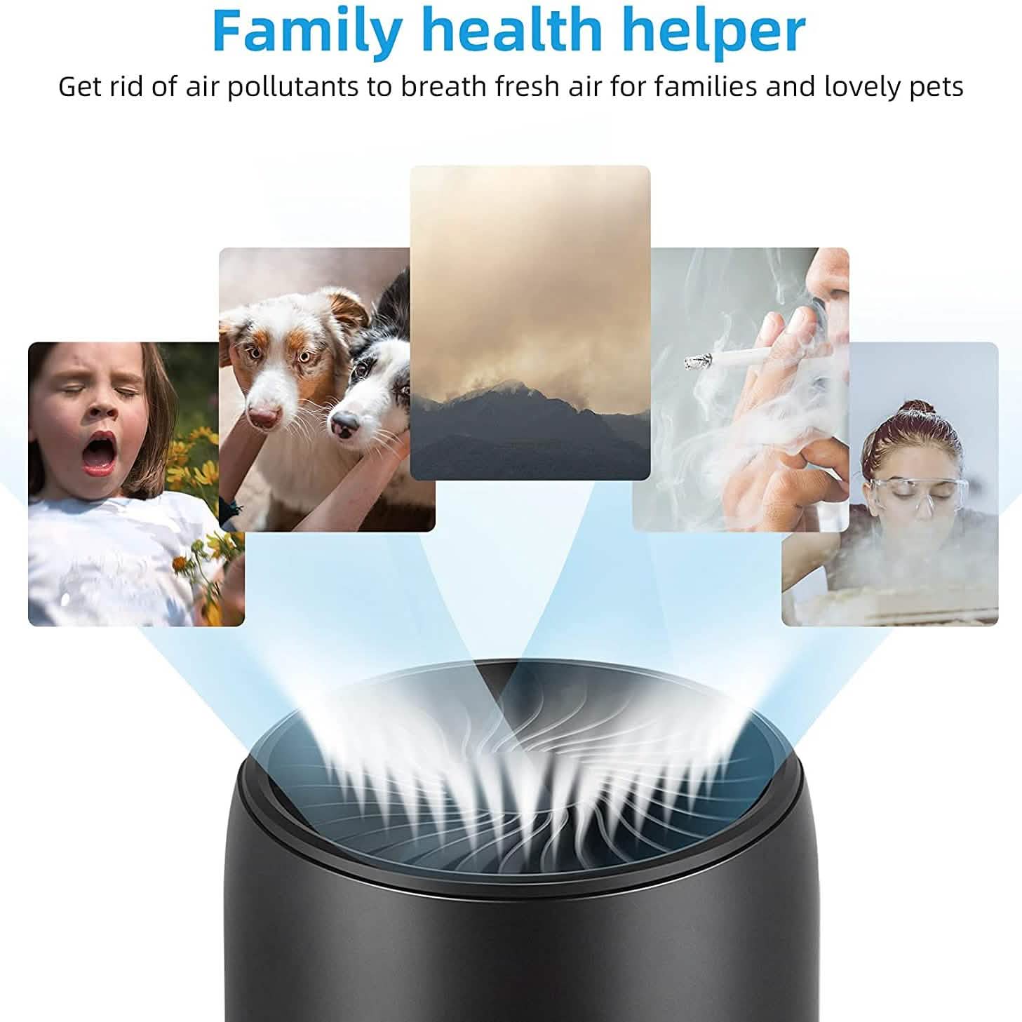 Ultra Quiet HEPA Air Purifier for Home Bedroom