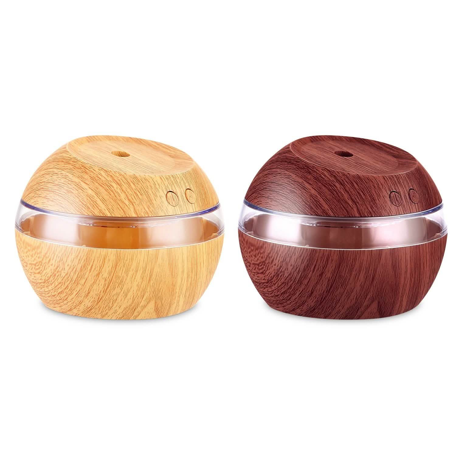 Ultrasonic Aroma Essential Oil Diffuser Wood Grain