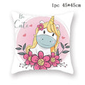Unicorn Cushion Cover Decor Sofa Cushion Case Bed Pillow Cover Home Party Decoration Unicorn Birthday Decor Pillow Covers Cute Girls Pillow Beautiful Pink Girl Pillow Case