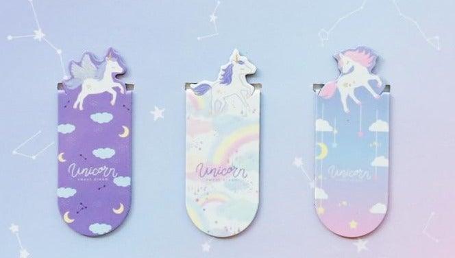Unicorn Magnetic Bookmarks Books Marker Of Page Student Stationery School Office Supply Bookmarks for Book Lovers Magnet Book Markers Magnet Page Marker Clips For Students Teacher Supplies