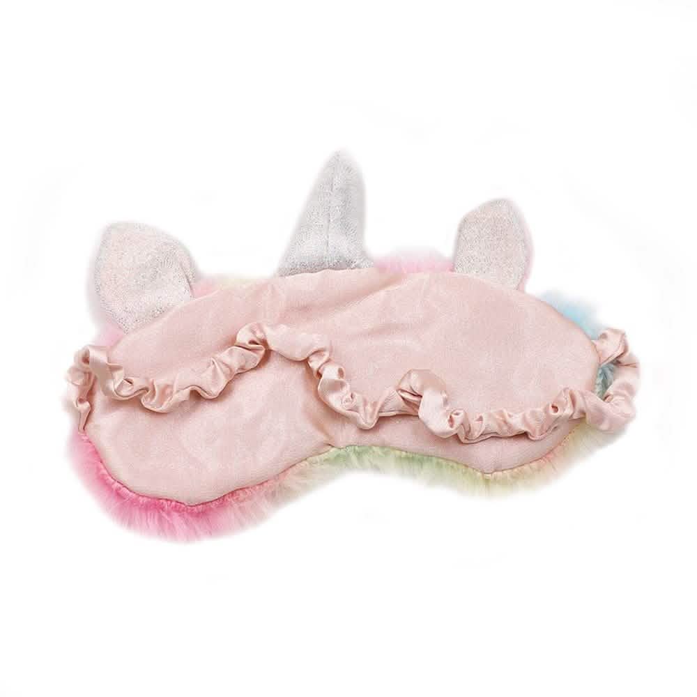 Unicorn Plush Slippers & Eye Mask Set