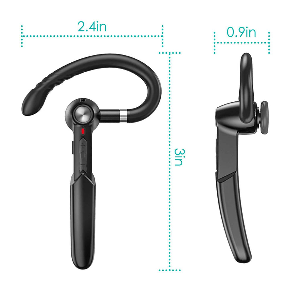 Unilateral V5.0 Wireless in-Ear Headset with Hook