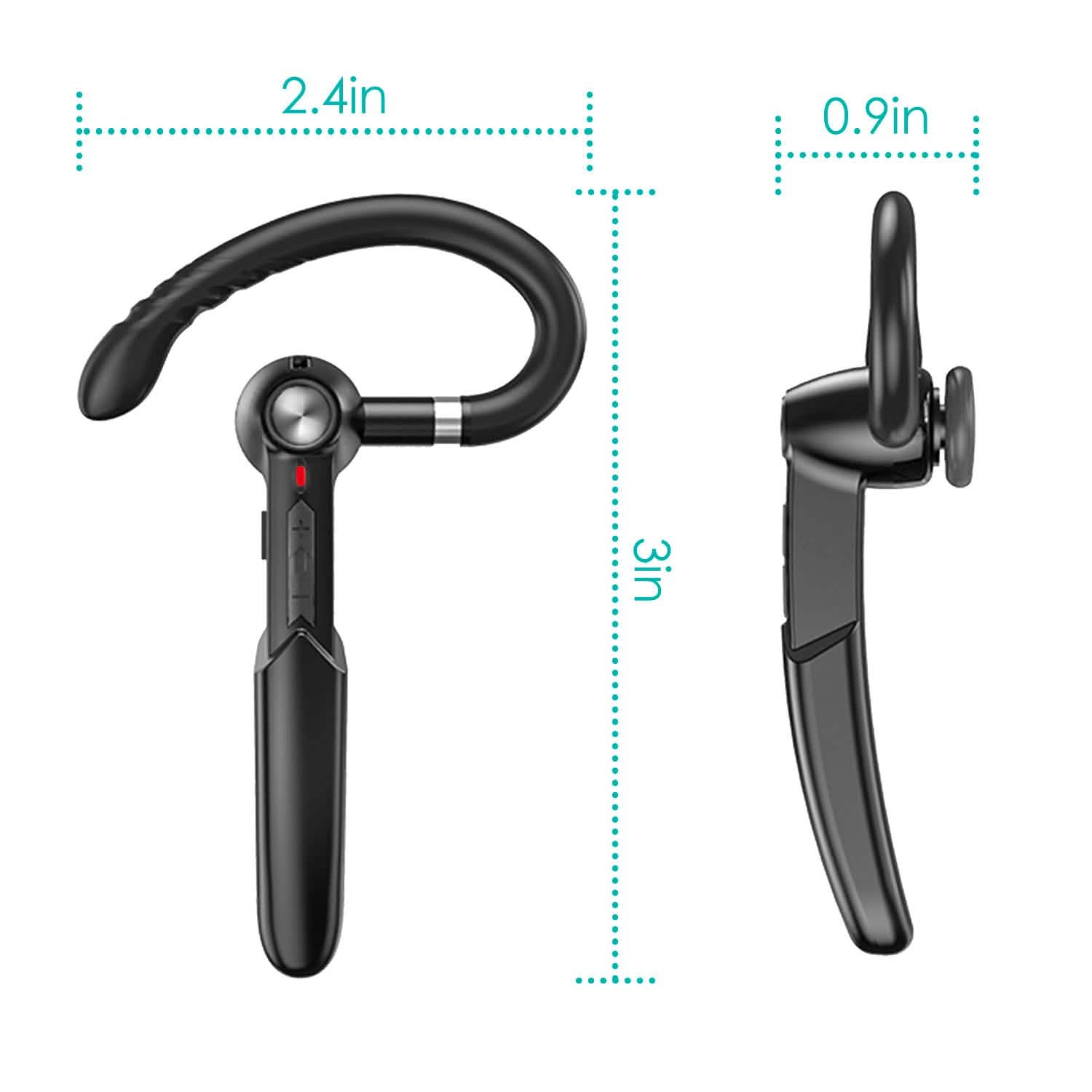 Unilateral V5.0 Wireless in-Ear Headset with Hook