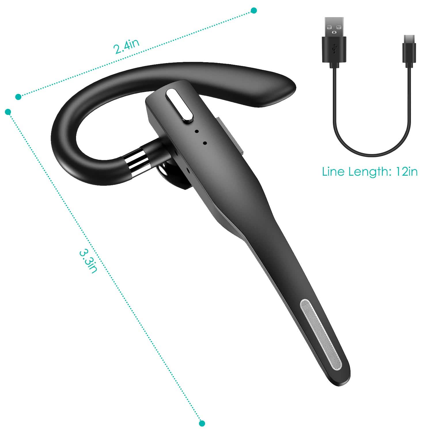 Unilateral Wireless V5.1 Business Earpiece with Charging Case