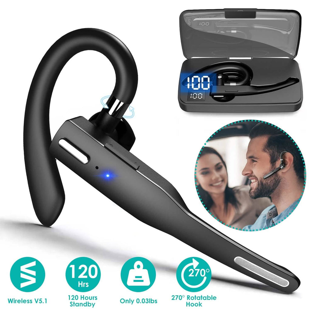 Unilateral Wireless V5.1 Business Earpiece with Charging Case