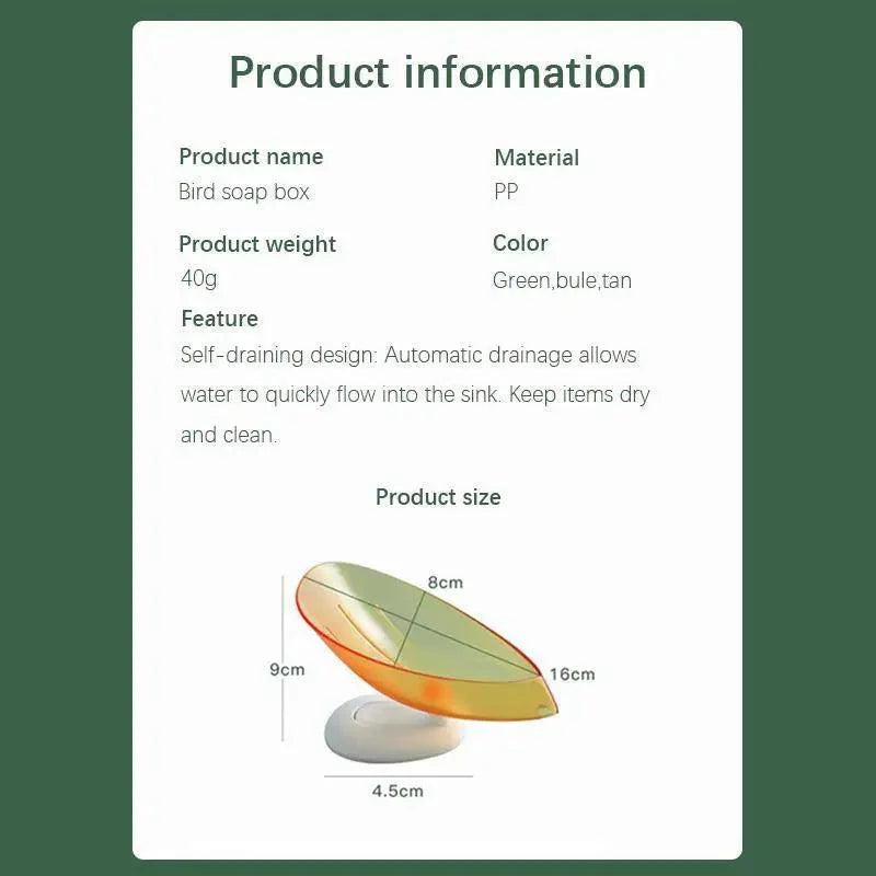 Unique Design Leaf Shape Soap Box Drain Soap Holder Box Bathroom Accessories Toilet Laundry Soap Box Bathroom Supplies Tray Gadgets