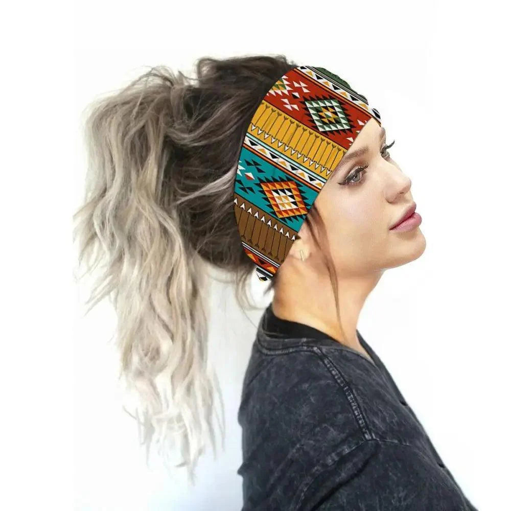 Unique Design Women's Summer Hair Bands Print Headband Stylish Cross Turban Bandanas Hair Accessories Headwrap Headwear Gift
