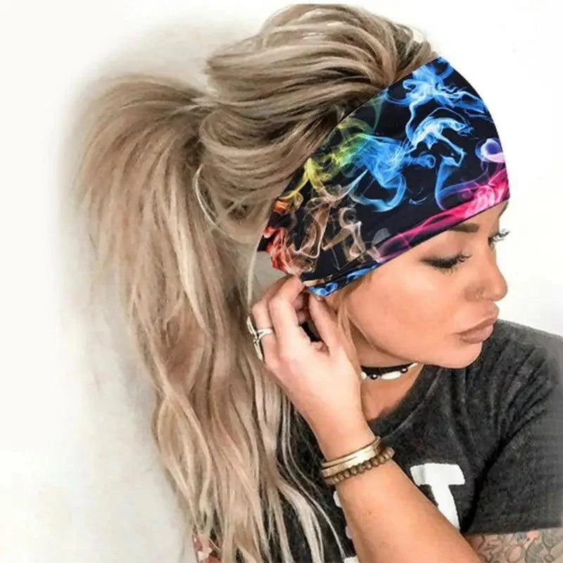 Unique Design Women's Summer Hair Bands Print Headband Stylish Cross Turban Bandanas Hair Accessories Headwrap Headwear Gift