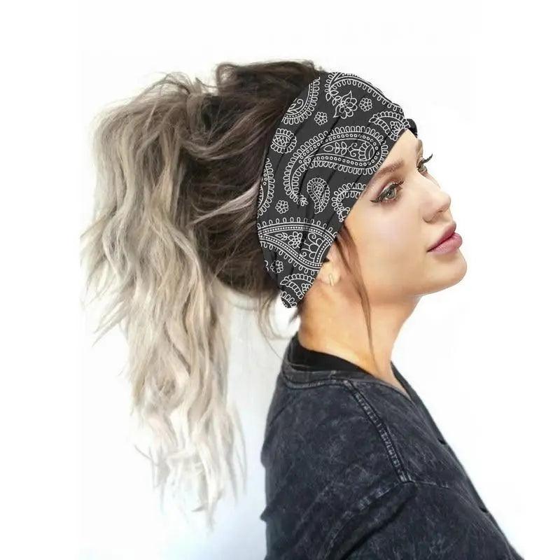 Unique Design Women's Summer Hair Bands Print Headband Stylish Cross Turban Bandanas Hair Accessories Headwrap Headwear Gift