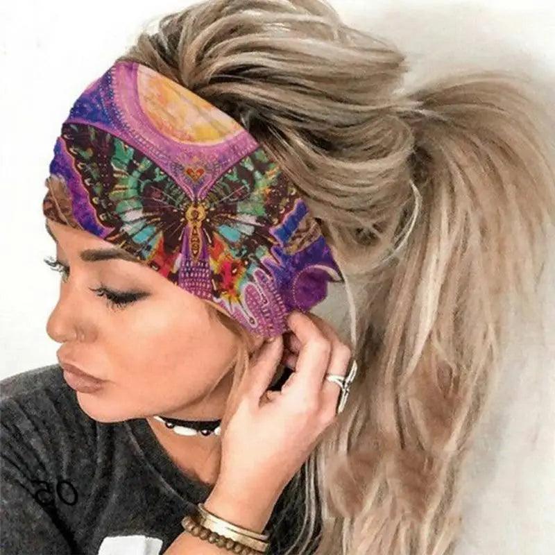 Unique Design Women's Summer Hair Bands Print Headband Stylish Cross Turban Bandanas Hair Accessories Headwrap Headwear Gift