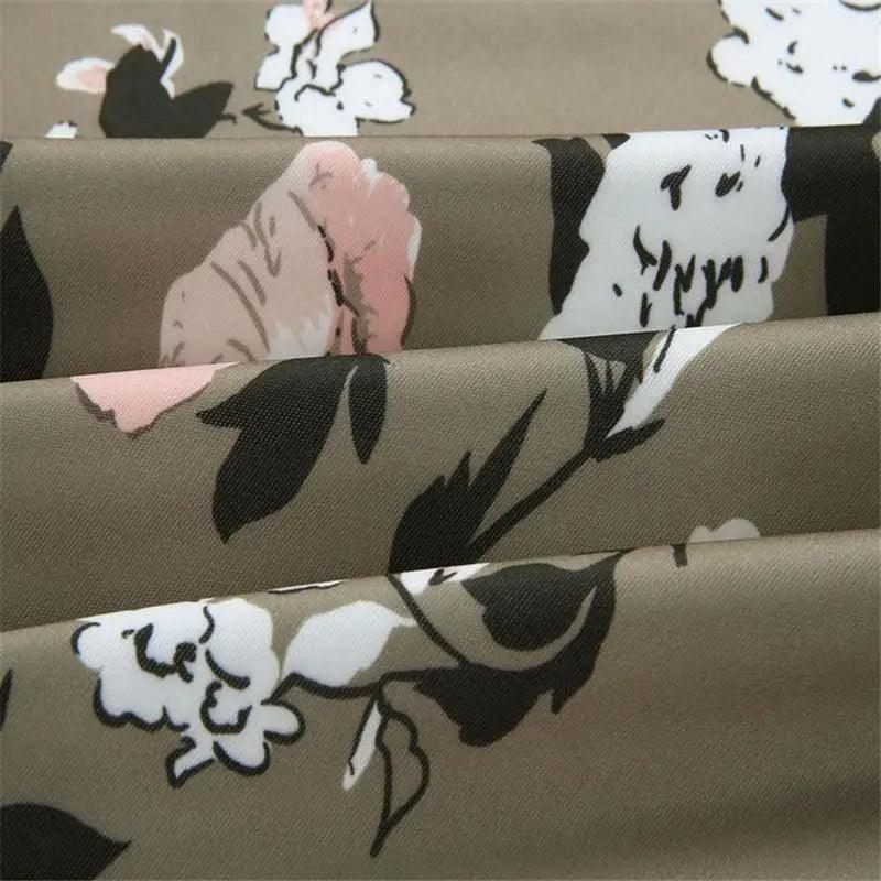 Unique Nature Design Women's jackets Floral Printed Ladies Zipper Up Bomber Outwear Spring Long Sleeve Short Thin Slim Casual Pocket Biker Coats