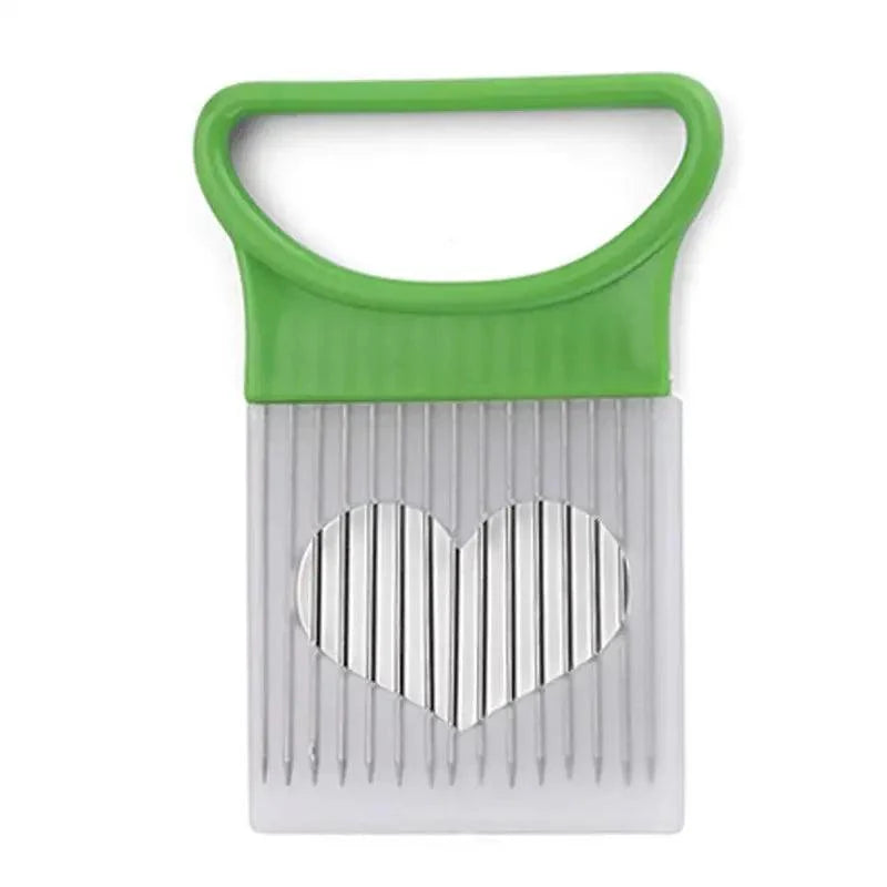 Unique Style 1PC Stainless Steel Onion Needle Onion Holder Handheld Simple Slicer Fruit Vegetable Cutter Potato Kitchen Tool Bar Accessories