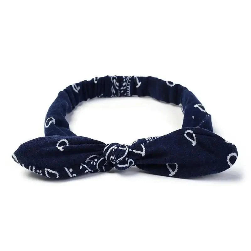 Unique Style Women's Soft Solid Print Headbands Vintage Cross Knot Elastic Hairbands Bandanas Girls Hair Bands Hair Accessories