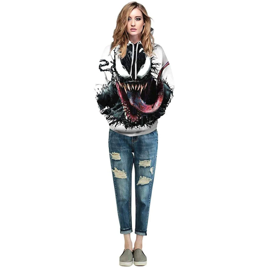 Unisex 3D Pattern Venom Printed Hoodies