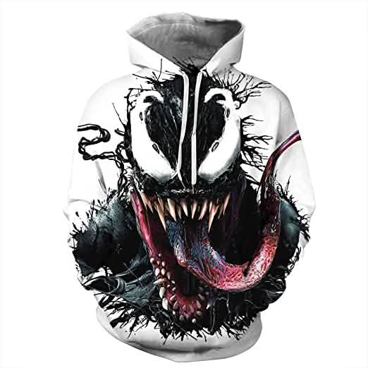 Unisex 3D Pattern Venom Printed Hoodies