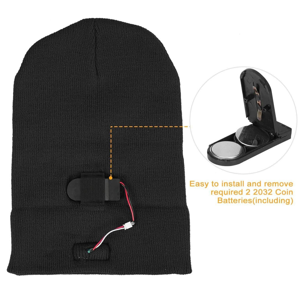 Unisex 5 LED Knitted Beanie Winter Warm Hat