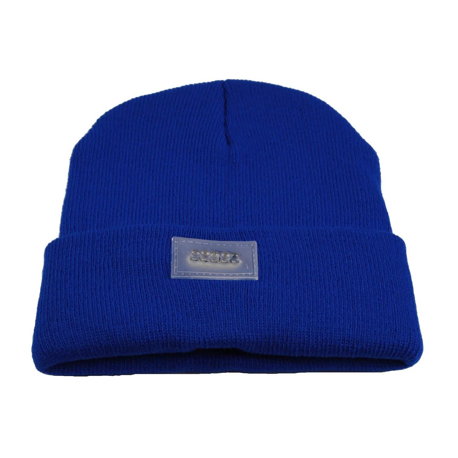 Unisex 5 LED Knitted Beanie Winter Warm Hat