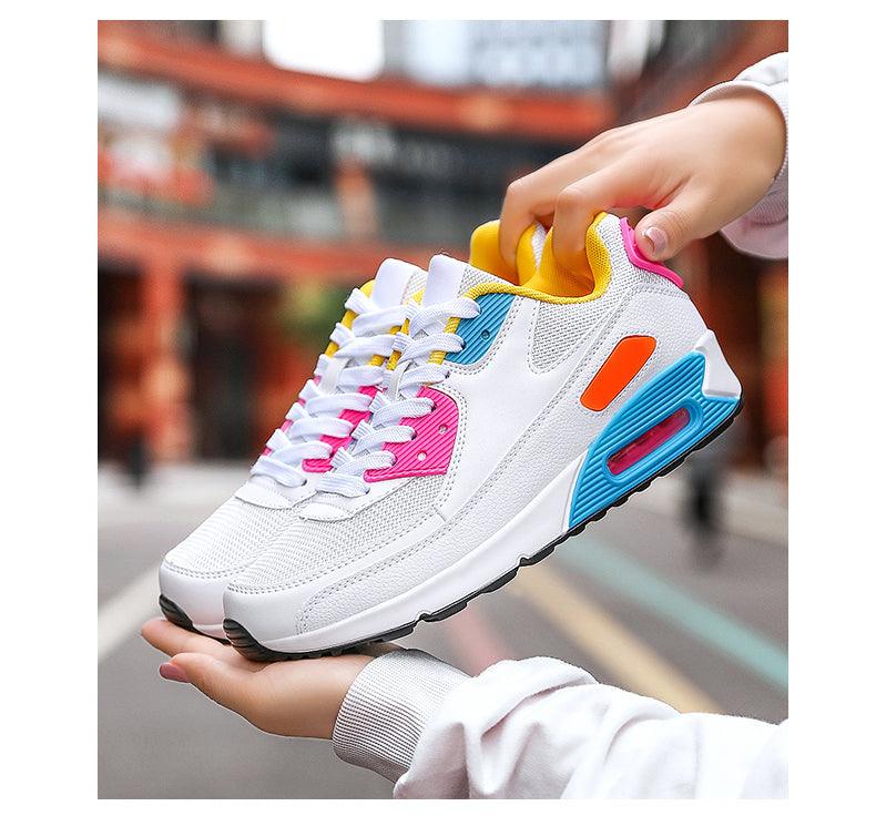 Unisex Air Cushion Sneakers Men's Colorful Casual  Fashion Jogging Sneakers Outdoor Sports Sneakers Lace Up Unisex Walk Women's Air Athletic Running Sneakers