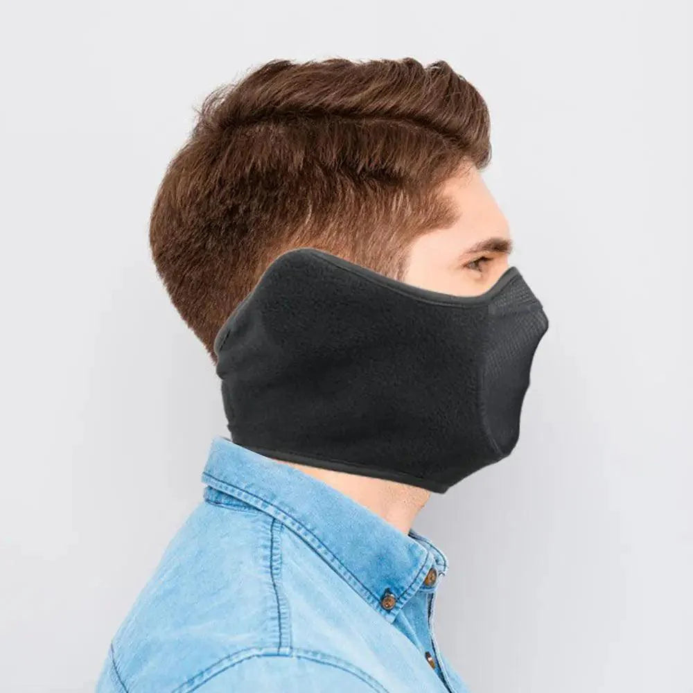 Unisex Breathable Black Half Ski Windproof Sport Mask Face Cover Ear Warmer For Winter Weather Men Running Thermal Masks Scarf Snowboard Ski Mask Neck Warmer