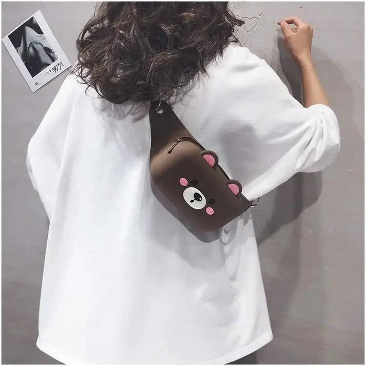 Unisex Cartoon Design Waist Fanny Pack For Traveling Unique Fashion Bag Cute Chest Bag For Women