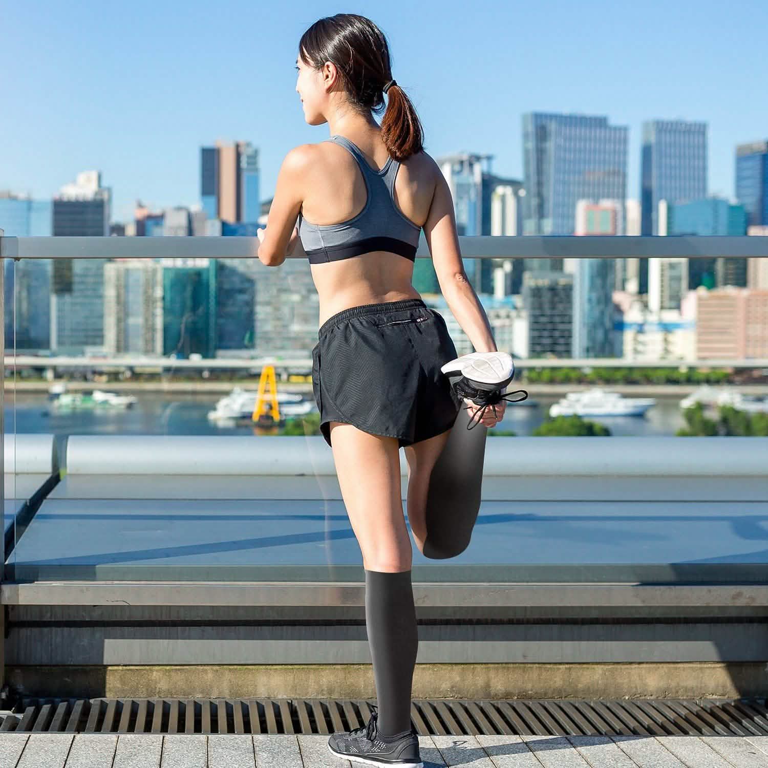 Unisex Compression Socks 15-20 mmHg Graduated Support Sports Fitness