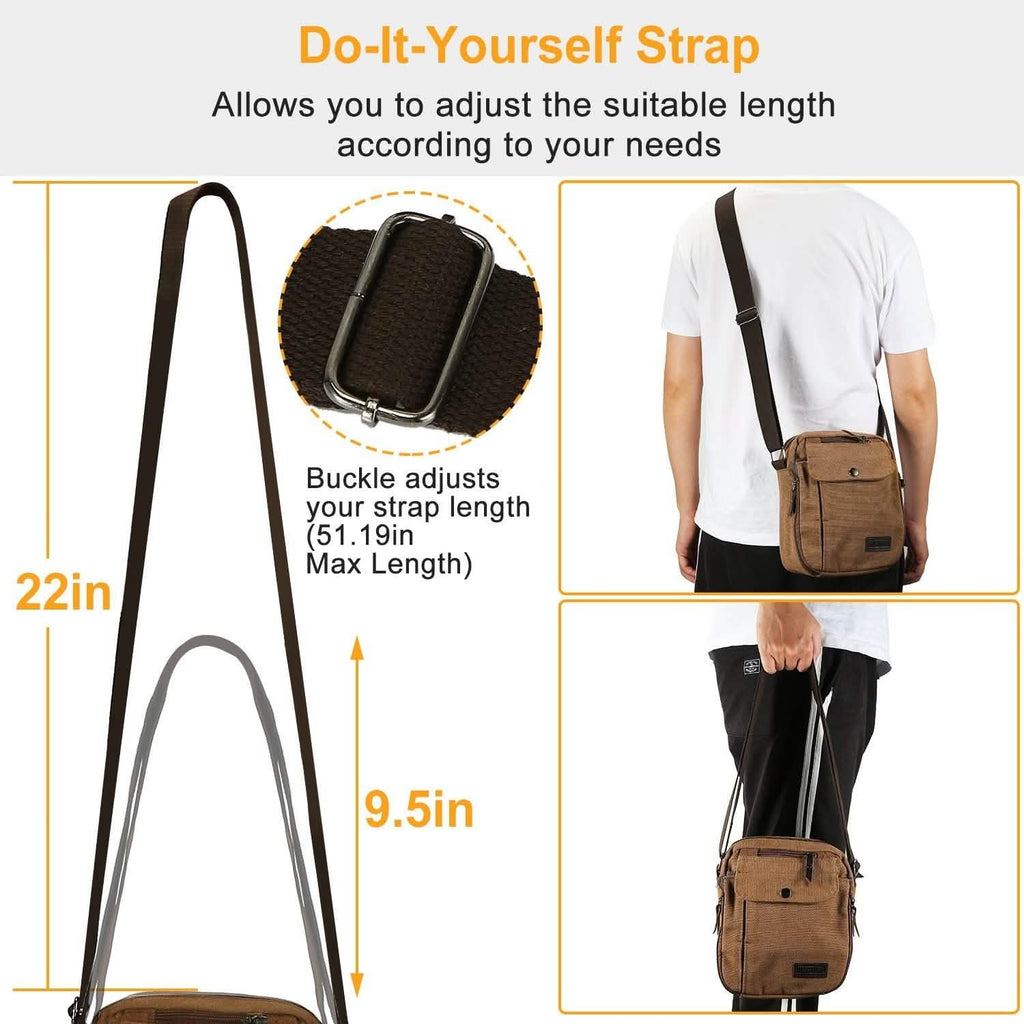 Unisex Crossbody Bags Canvas