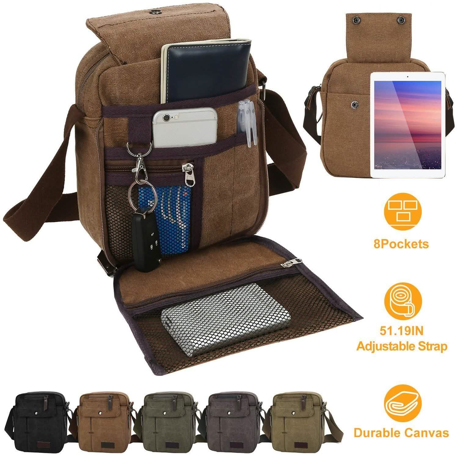 Unisex Crossbody Bags Canvas