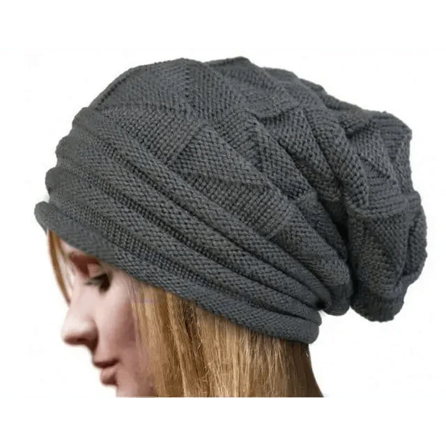 Unisex  Cute Oversized Winter Baggy Cool Caps Autumn Beanies For Men Women Classy Warm Cap For Cold Weather