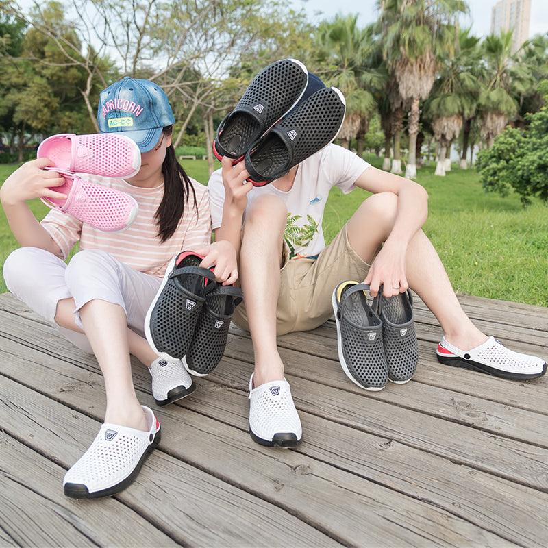 Unisex Fashion Beach Sandals Thick Sole Slipper Waterproof Anti-Slip Sandals Flip Flops Summer Breathable Mesh Sandals Beach Footwear Anti-Slip Slippers Quick Drying Sandals