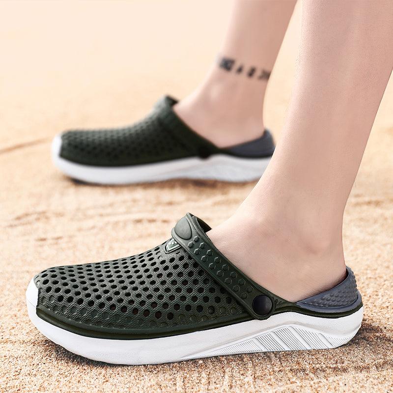 Unisex Fashion Beach Sandals Thick Sole Slipper Waterproof Anti-Slip Sandals Flip Flops Summer Breathable Mesh Sandals Beach Footwear Anti-Slip Slippers Quick Drying Sandals