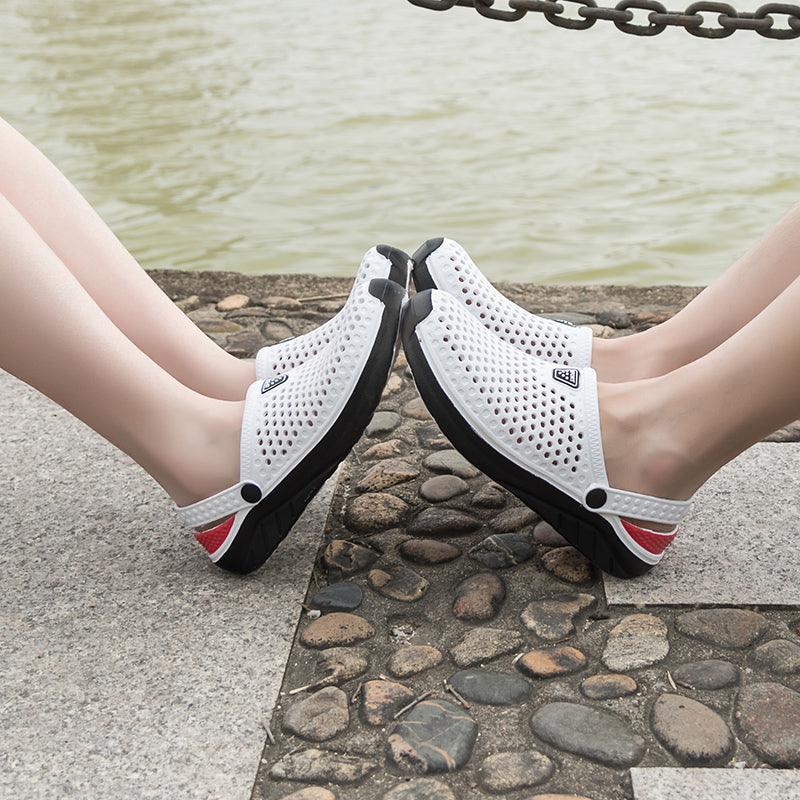 Unisex Fashion Beach Sandals Thick Sole Slipper Waterproof Anti-Slip Sandals Flip Flops Summer Breathable Mesh Sandals Beach Footwear Anti-Slip Slippers Quick Drying Sandals