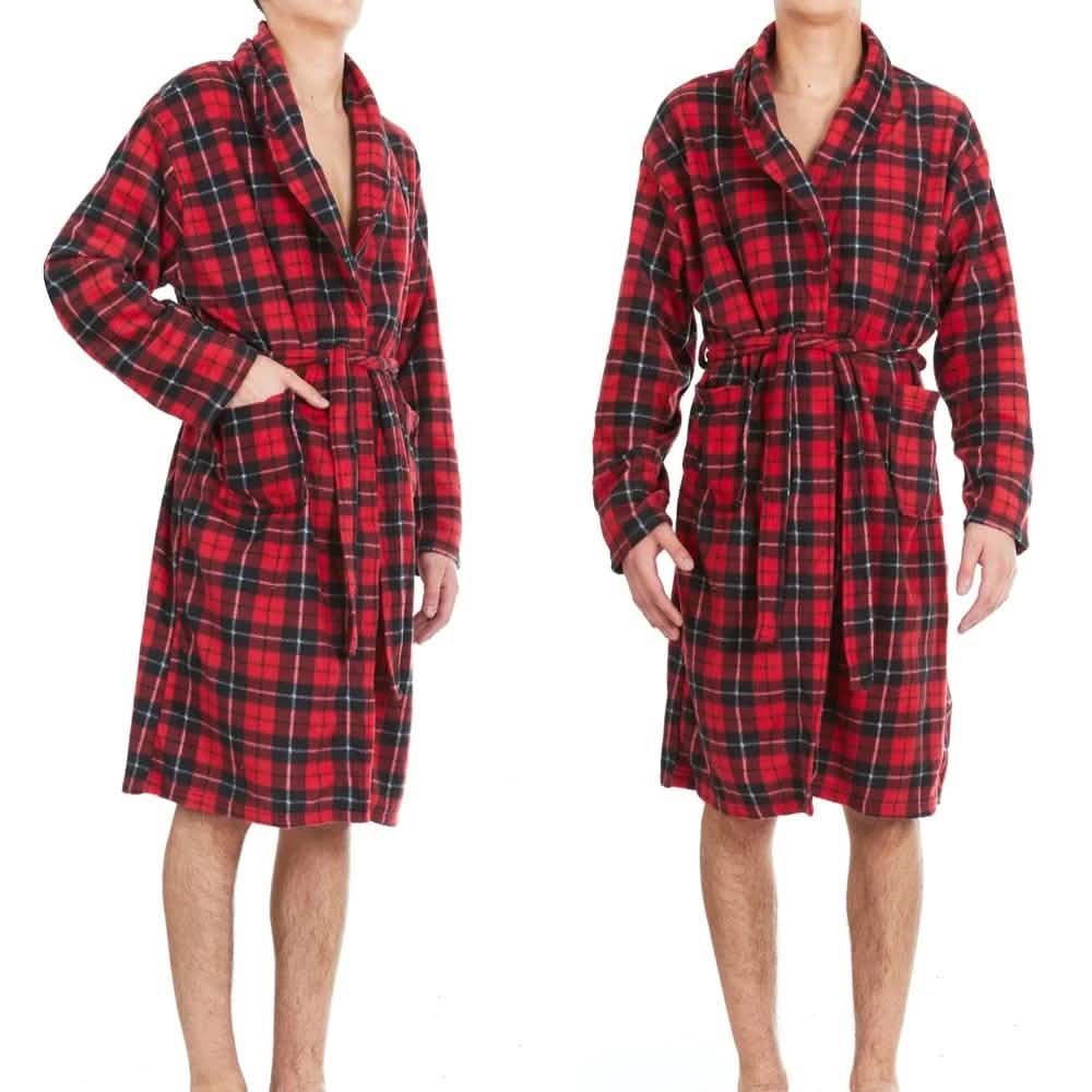 Unisex Fleece Robe with Pockets - Assorted Colors