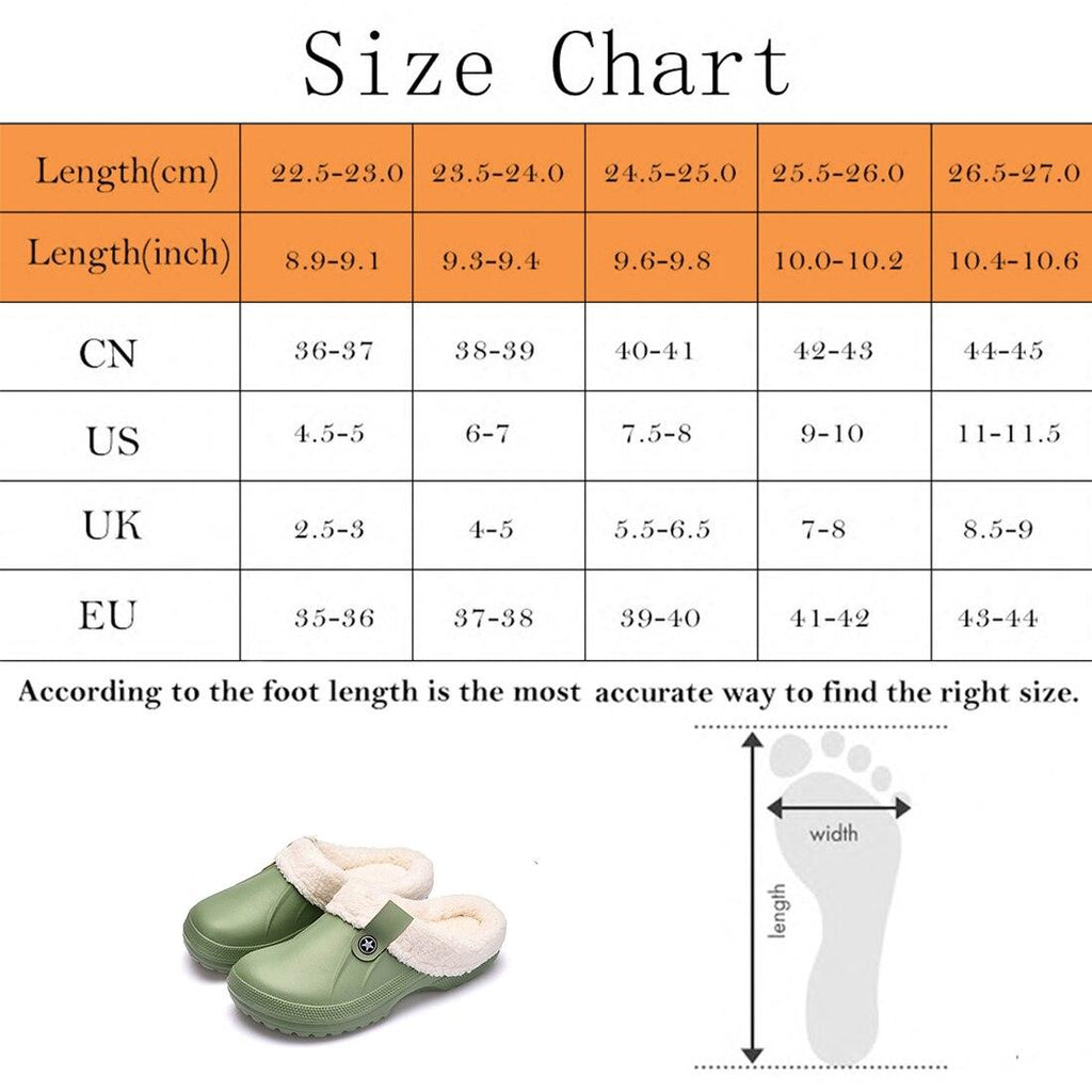 Unisex Home Winter Clogs Indoor Fur Warm Slippers For Women New Fashion Footwear Winter Slippers Home House Shoes Warm Plush Fleece Lining Garden Clogs Outdoor Indoor Clogs