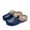 Unisex Home Winter Clogs Indoor Fur Warm Slippers For Women New Fashion Footwear Winter Slippers Home House Shoes Warm Plush Fleece Lining Garden Clogs Outdoor Indoor Clogs