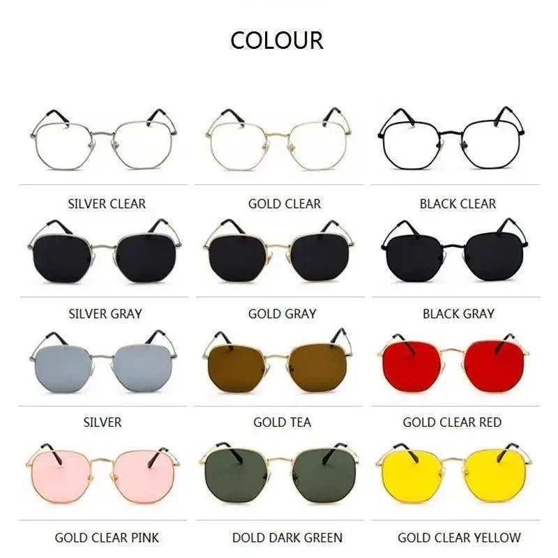 Unisex Luxury Summer Square Men Sunglasses UV400 Sun Glasses Women Metal Frame Glasses Ladies Eyewear