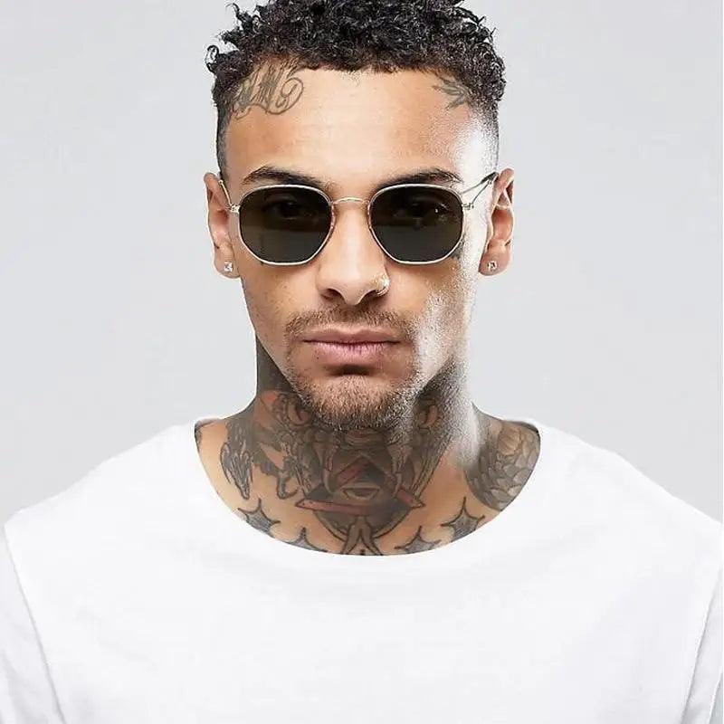 Unisex Luxury Summer Square Men Sunglasses UV400 Sun Glasses Women Metal Frame Glasses Ladies Eyewear