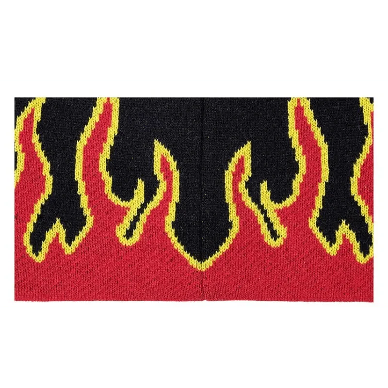 Unisex Modern Fire Design Soft Warm Beanies Comfortable Winter One Size Caps For Men And Women