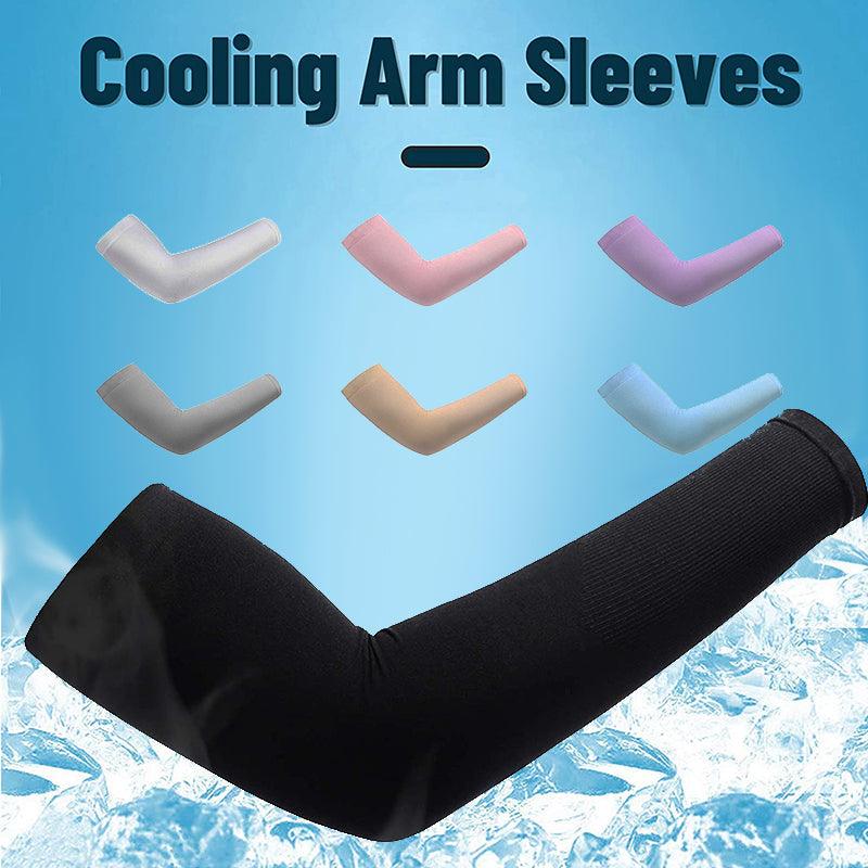 Unisex One Size Compression Cooling Sleeves UV Sun Protection Cooling Arm Sleeves With Thumb Hole Compression Sports Tattoo Cover Up Sleeve For Sports Long Arm Cover Anti-Slip Warmers Outdoor Sports Sunblock Cover