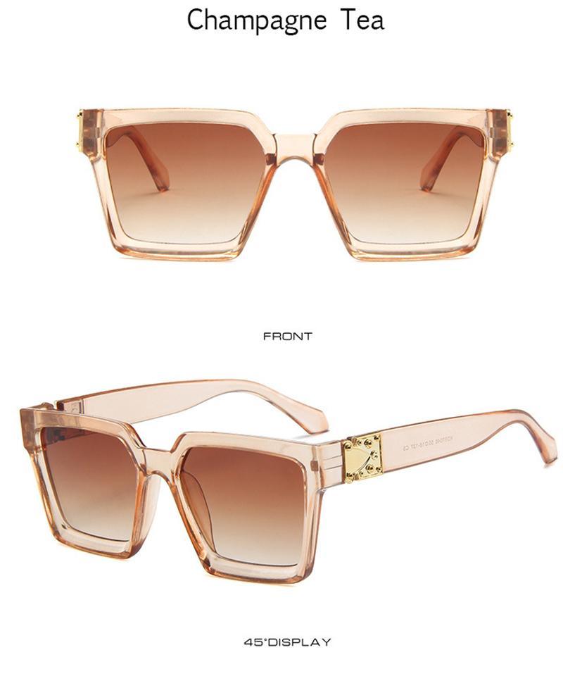 Unisex Polarized Black Summer Sunglasses Classic Style Sunglasses For Men Square Shape Design Eyeglasses For Men/Women Luxury Mirror Retro Style High Quality Glasses For Female