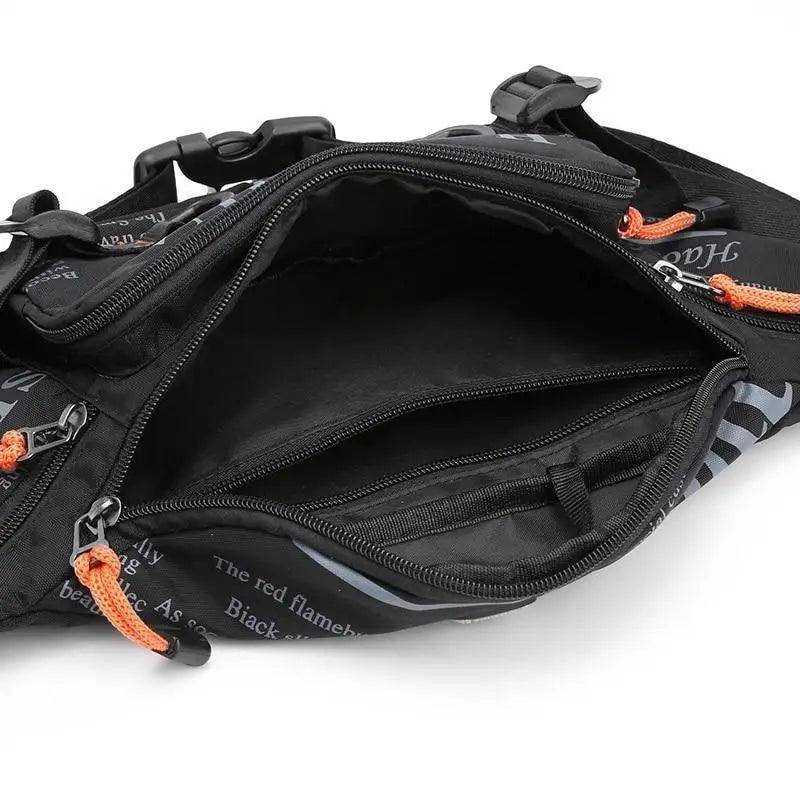 Unisex Stylish Multiple Pockets Fanny Pack Men Waist Packs Travel Adjustable Waist Band Outdoor Portable Modern Fanny Bag