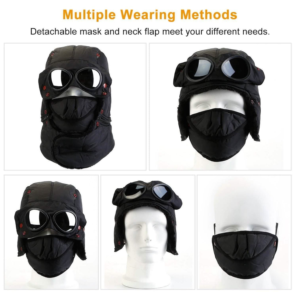 Unisex Thermal Winter Goggles Hat