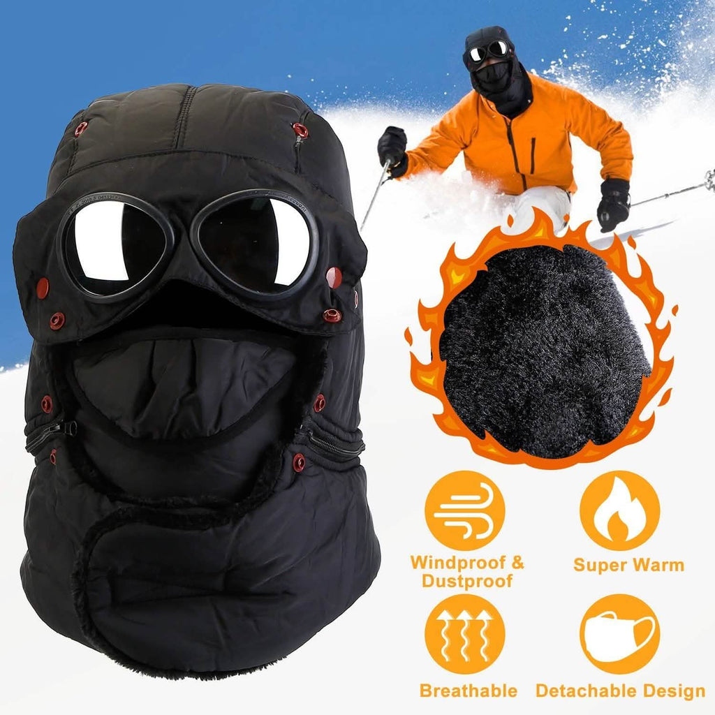 Unisex Thermal Winter Goggles Hat