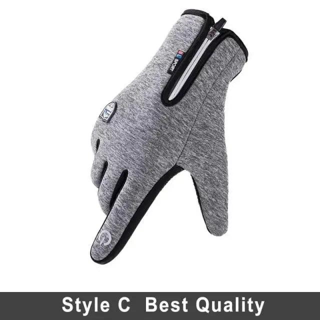 Unisex Winter Blue Touch Screen Gloves Windproof Men And Women Ski Touchscreen Texting Gloves Autumn Warm And Soft Anti Slip Gloves For Cold Weathers