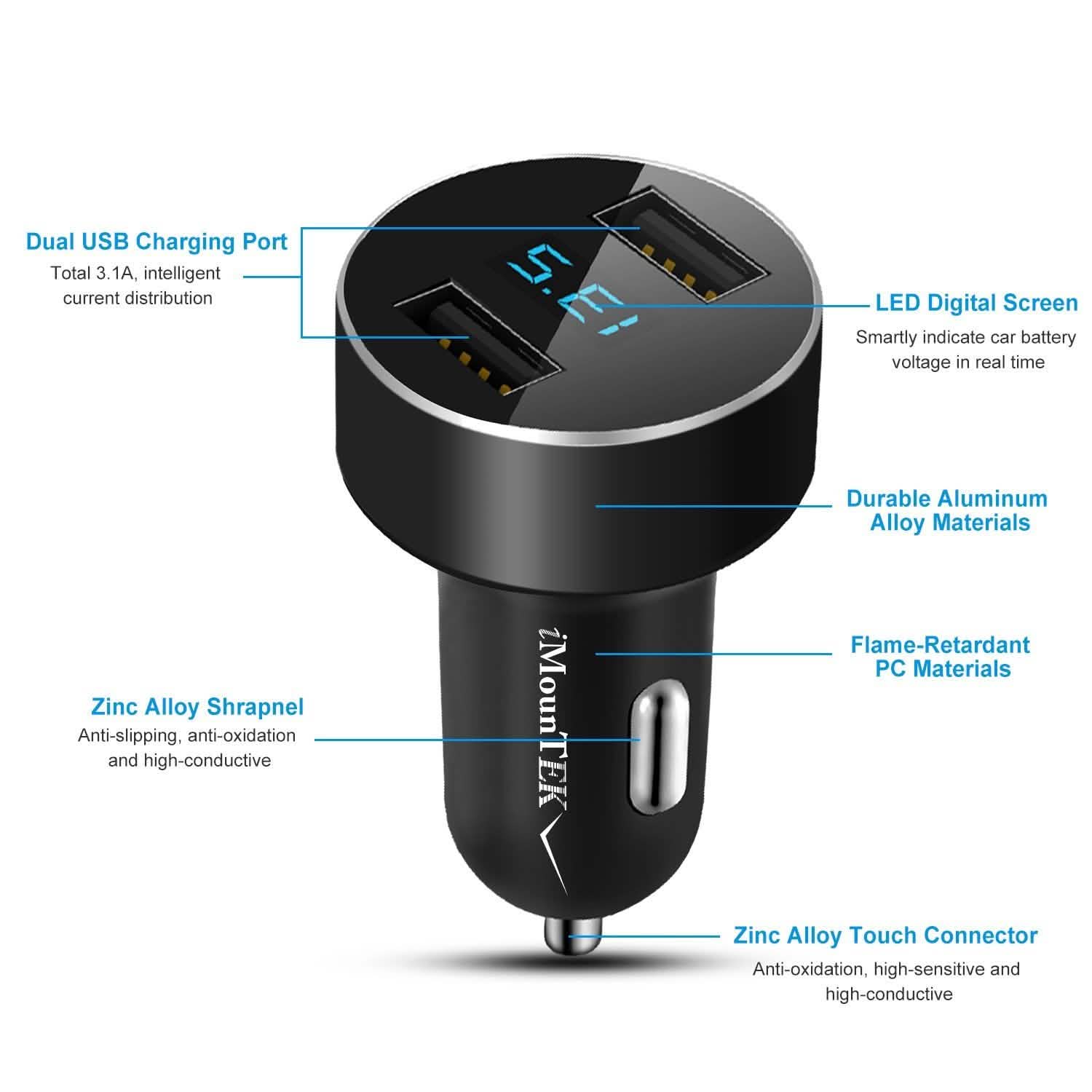 Universal 15W/3.1A Dual USB Car Charger