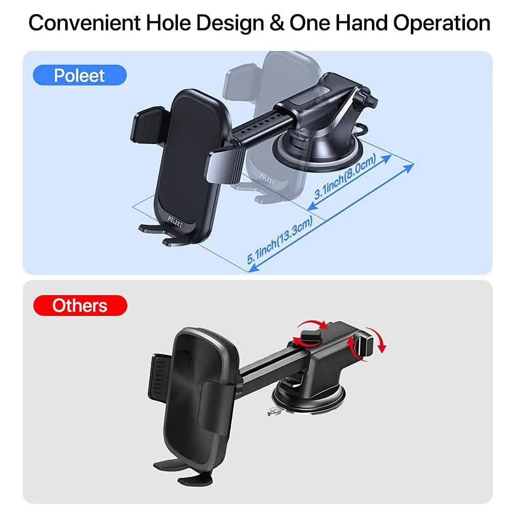 Universal 3-in-1 Car Phone Holder Mount