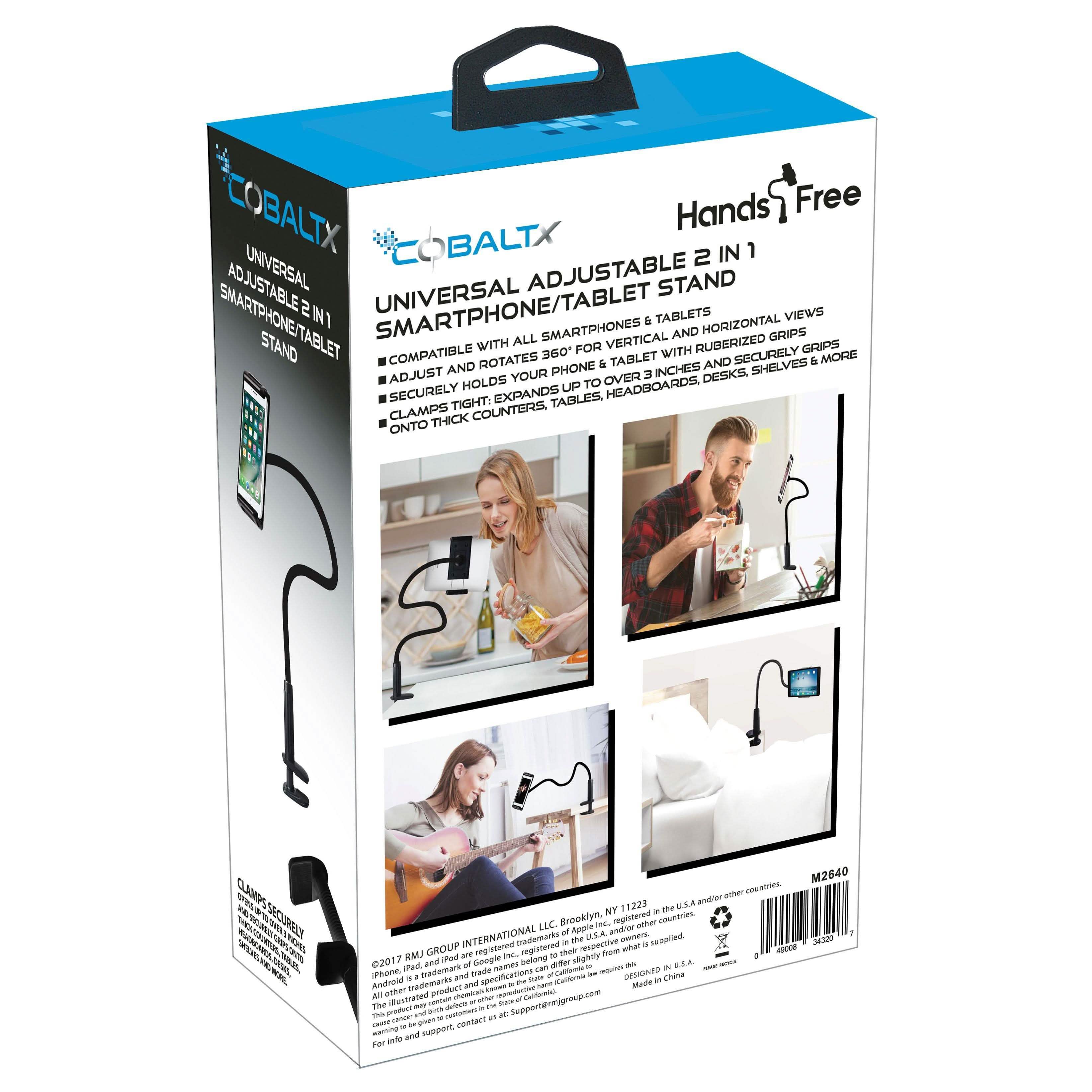 Universal Adjustable 2-in-1 Smartphone Tablet Stand