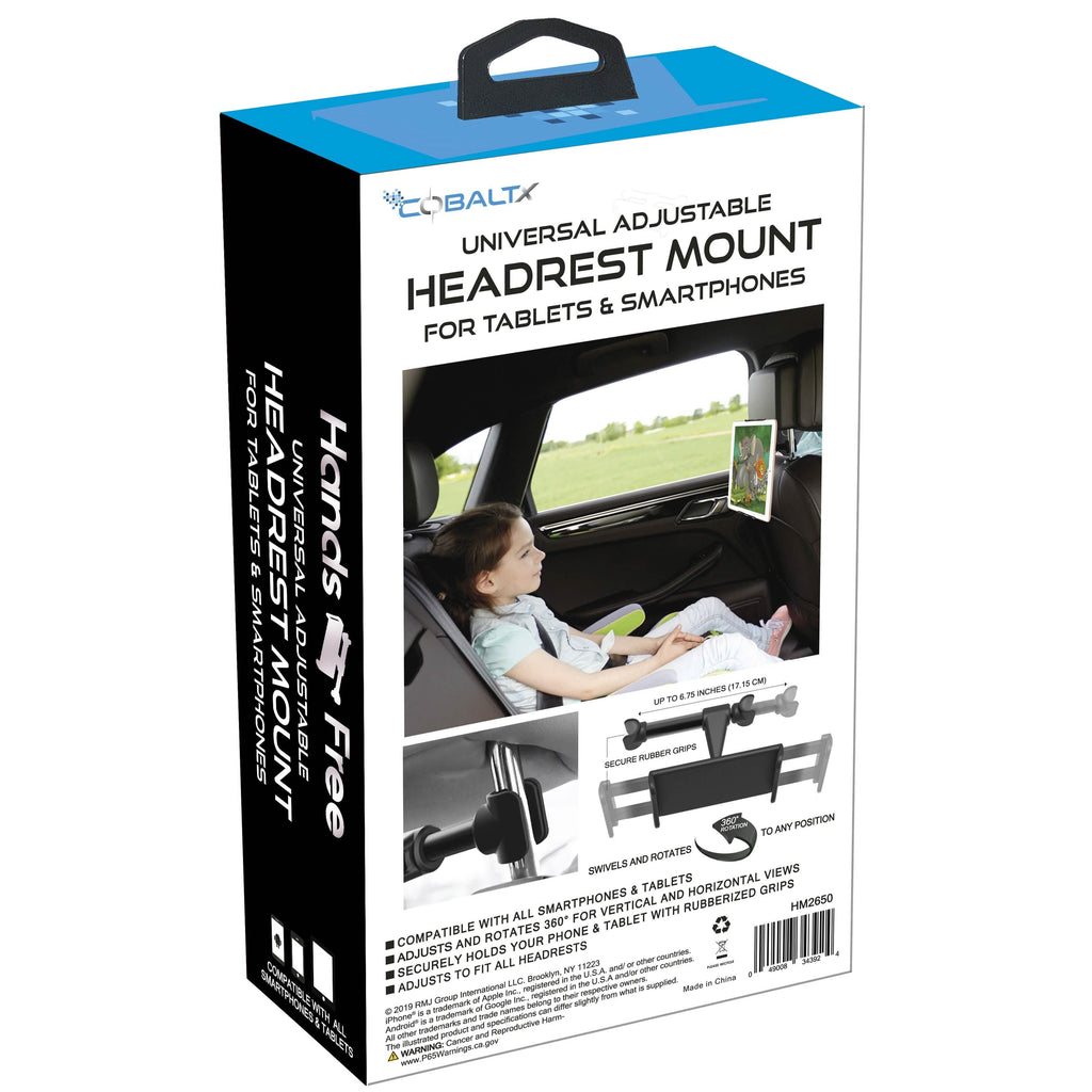 Universal Adjustable Headrest Mount for Tablets & Smartphones